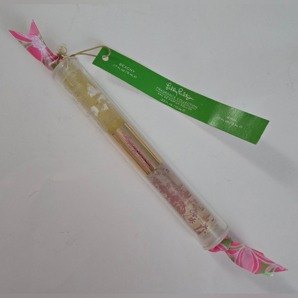 NEW LILLY PULITZER Double 2 ROLL-ON PERFUMES WINK & SQUEEZE .33 oz 10ml RARE